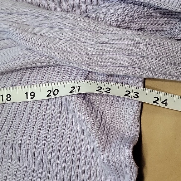 pop ulation Size L Light Lavender Drape Tie Front Cardigan Sweater - Picture 9 of 11